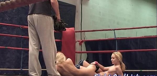  Wrestling lesbos pussylicking with passion